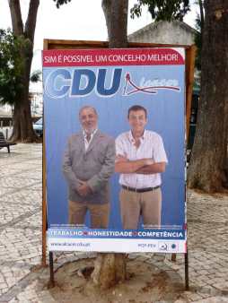 Cartaz da CDU, autárquicas, Alcácer do Sal, 13 Set. 2009