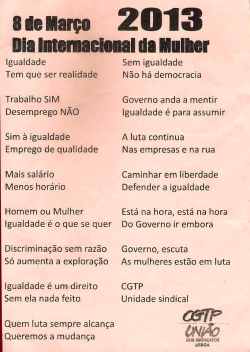dia internacional da mulher