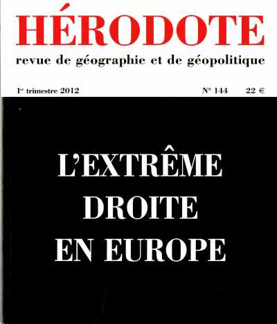 l'extreme droite en europe, revue herodote nº 144